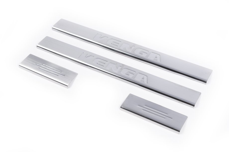 Kia Venga 2010-2019 Carmos Door Sill Protectors (4 pcs, Stainless Steel) Photo 1