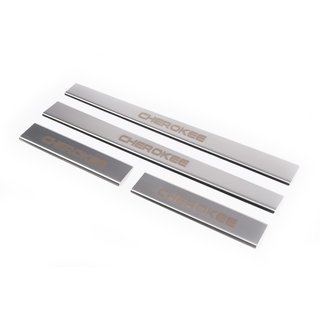 Carmos Door Sill Protectors (4 pcs, Stainless Steel) Jeep Grand Cherokee WK 2004-2010 photo 1