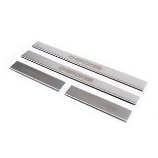 Door Sill Protectors Carmos V1 (4 pcs, Stainless Steel) Jeep Cherokee/Liberty 2007-2013 photo 1