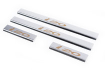 Hyundai I-20 2008-2012 Door Sill Protectors Carmos V1 (4 pcs, Stainless Steel) photo 1
