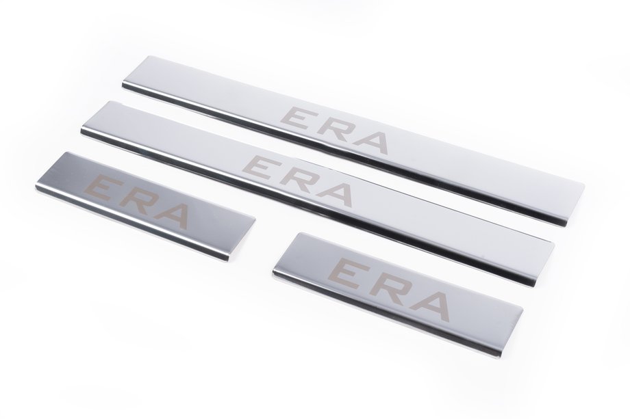 Hyundai Accent 2006-2010 Stainless Steel Door Sill Protectors Carmos V2 (4 pcs) Image