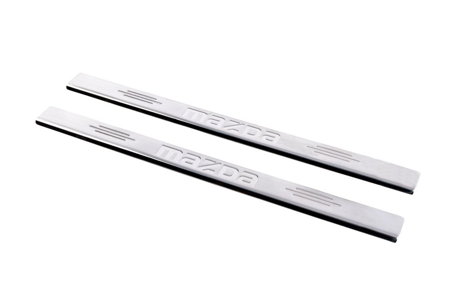 Mazda 2 2007-2014 Door Sill Cover Carmos (Stainless Steel) V-1 Image