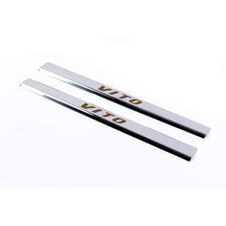 Door Sill Covers Vip-Style (2 pcs, Stainless Steel) Mercedes Vito W638 1996-2003 photo 1
