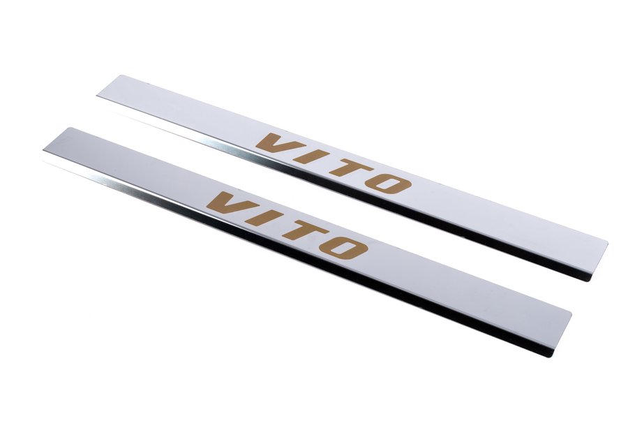 Mercedes Vito/V-class W447 2014- Door Sill Covers VIP-Style (2 pcs, Stainless Steel) Image