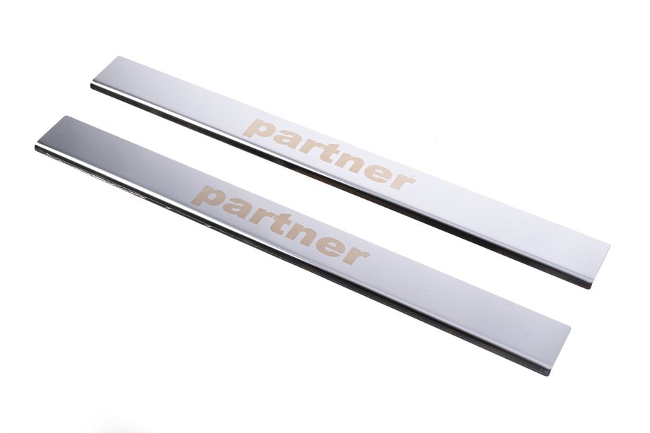 Peugeot Partner 1996-2008 Door Sill Protectors V1 (Carmos, 2 pcs, Stainless Steel) Image