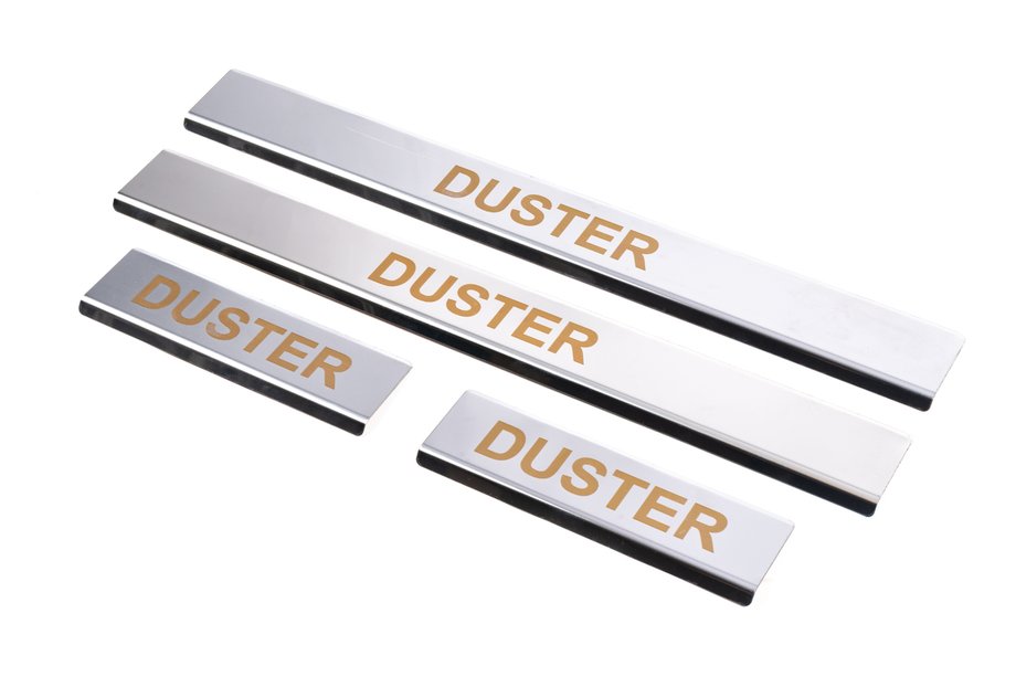 Renault Duster 2008–2017 Door Sill Protectors Carmos V1 (4 pcs, Stainless Steel) Photo 1
