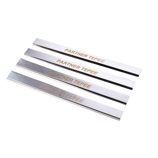 Carmos V1 Stainless Steel Door Sill Protectors Peugeot Partner Tepee 2008-2018 photo 1