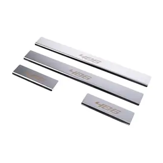 Carmos Door Sill Protectors (4 pcs, Stainless Steel) Peugeot 406 1995-2004 photo 1