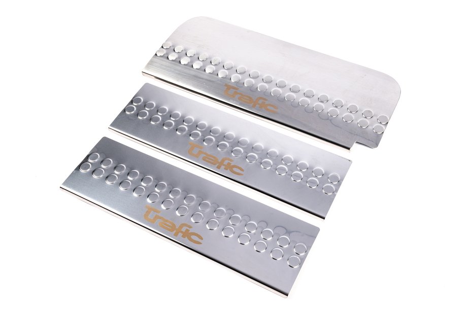 Renault Trafic 2001–2015 Door Sill Protectors Carmos V1 (3 pcs, Stainless Steel) Image