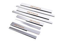 Skoda Octavia III A7 2013-2019 Door Sill Protectors Carmos V1 (8 pcs, Stainless Steel) photo 3