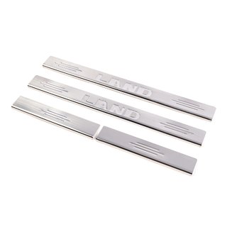 Carmos Door Sill Protectors (4 pcs, Stainless Steel) Toyota Land Cruiser 100 1998-2007 photo 1