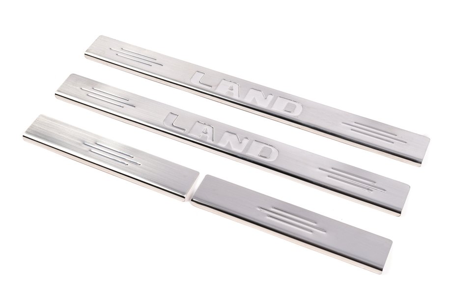Toyota Land Cruiser 100 1998-2007 Carmos Door Sill Protectors (4 pcs, Stainless Steel) Photo 1