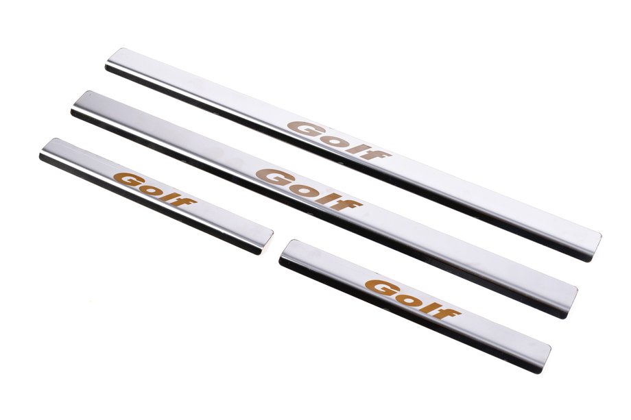 Volkswagen Golf 6 2008-2014 Carmos V1 Stainless Steel Door Sill Protectors 2-door Image