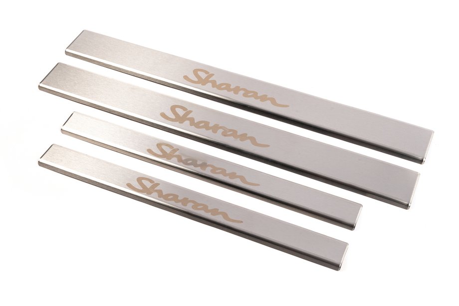 Volkswagen Sharan 1995-2010 Door Sill Protectors Carmos V1 (4 pcs, Stainless Steel) Image