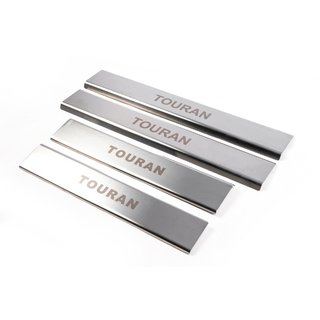 Interior door sill covers (4 pcs, stainless steel) Volkswagen Touran 2003-2010 photo 1