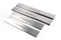 Volkswagen Touran 2003-2010 Interior door sill covers (4 pcs, stainless steel) photo 1