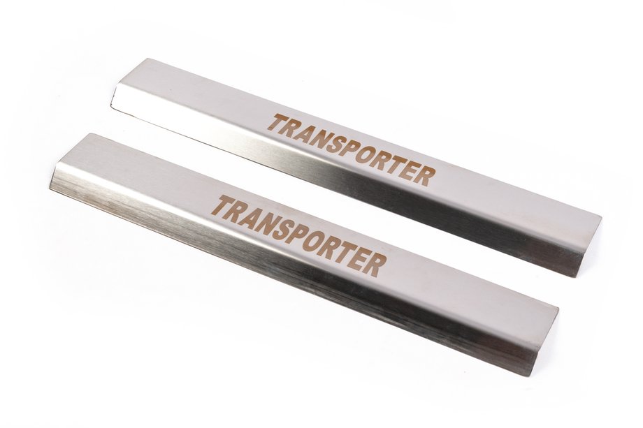 Volkswagen T5 Transporter 2003-2010 Carmos V1 Stainless Steel Door Sill Protectors (2 pcs) Image