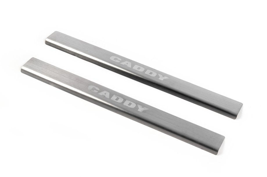 Volkswagen Caddy 2004-2010 Door Sill Protectors Laser (2 pcs, Stainless Steel) Image