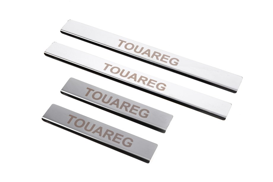 Volkswagen Touareg 2002–2010 Door Sill Protectors Carmos V1 (4 pcs, Stainless Steel) Photo 1