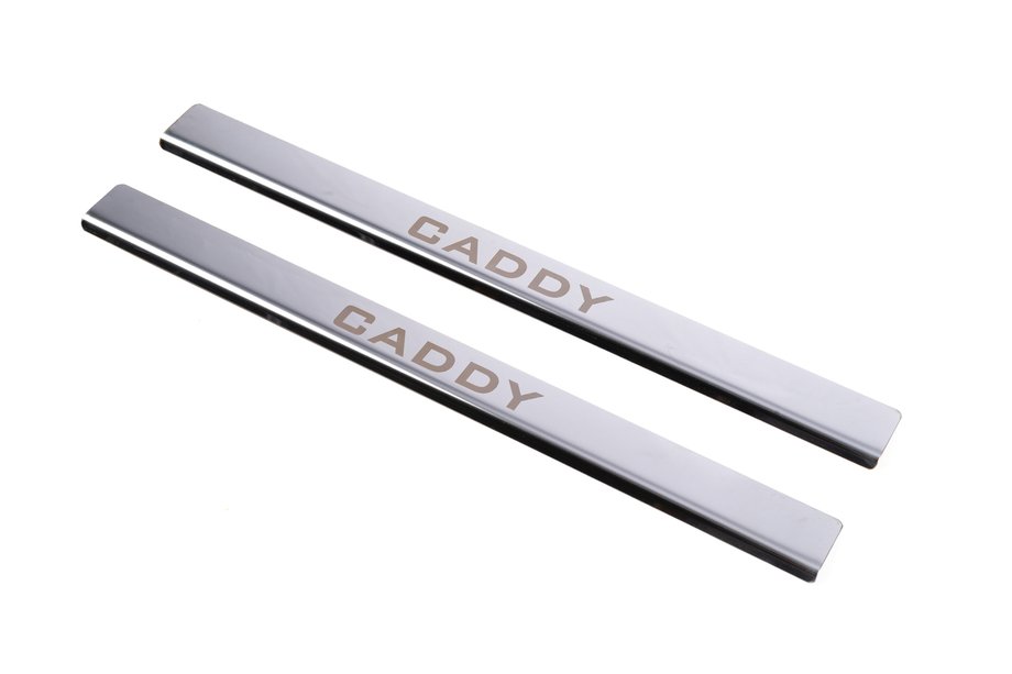 Volkswagen Caddy 2004-2010 Door Sill Protectors Carmos V1 (2 pcs, Stainless Steel) Image