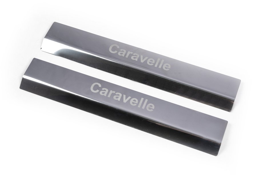 Volkswagen T5 Caravelle 2004-2010 Door Sill Protectors LASER (2 pcs, Stainless Steel) Image