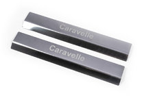 Volkswagen T5 Caravelle 2004-2010 Door Sill Protectors LASER (2 pcs, Stainless Steel) photo 1