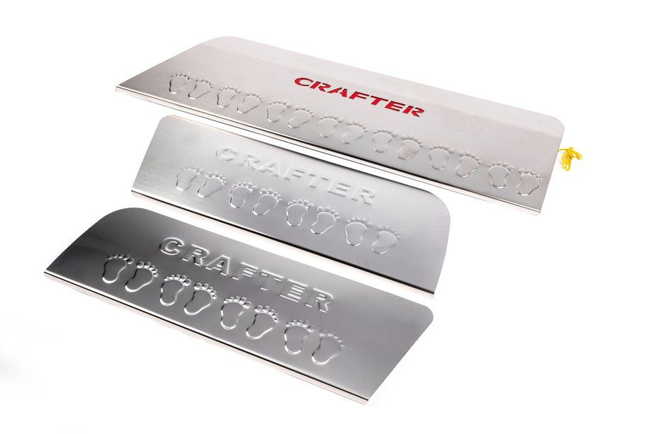 Volkswagen Crafter 2006-2016 LED Door Sill Plates Red Image