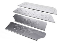 Volkswagen T4 Caravelle/Multivan 1990–2003 Interior door sill plates type-1 (stainless steel) 3 pieces photo 1
