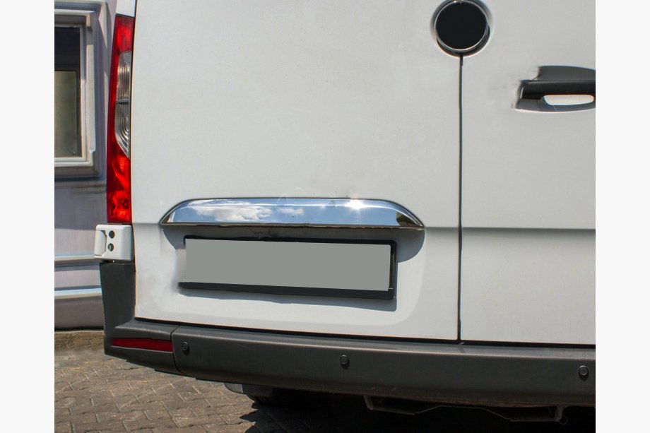 Mercedes Sprinter W907/W910 2018- Chrome trim above license plate (stainless steel) Image