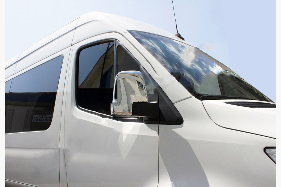 Mercedes Sprinter W907/W910 2018- Mirror Covers (2 pcs, Stainless Steel) Carmos - Turkish Stainless Steel Image