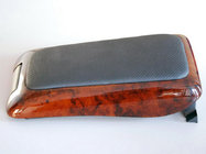 Mercedes C-class W203 2000-2007 Armrest Box Lid (Wood ↗ Leather) photo 1