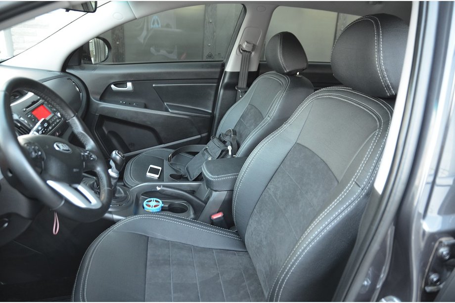 Kia Sportage 2010-2015 Custom Fit Seat Covers SoyuzAuto Leather Style Photo 1