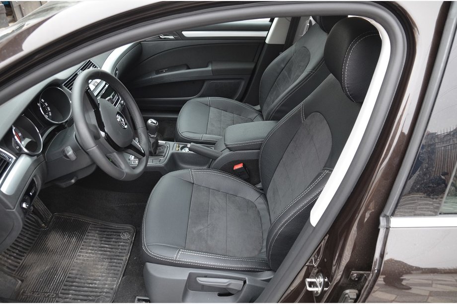 Skoda Superb 2009-2015 Car Seat Covers (2013↗, Eco Leather↗Alcantara, Elite) Image