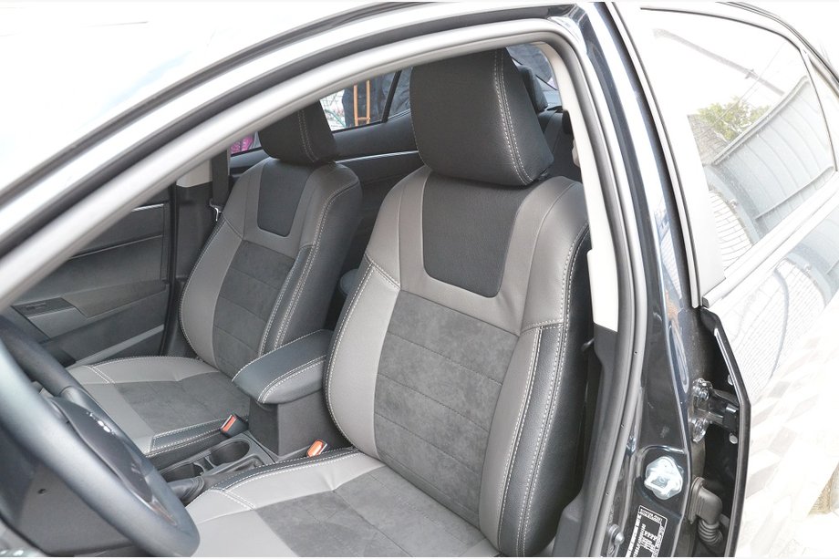 Toyota Corolla 2013-2019 Car Seat Covers Elite (Eco Leather with Alcantara Inserts) Image