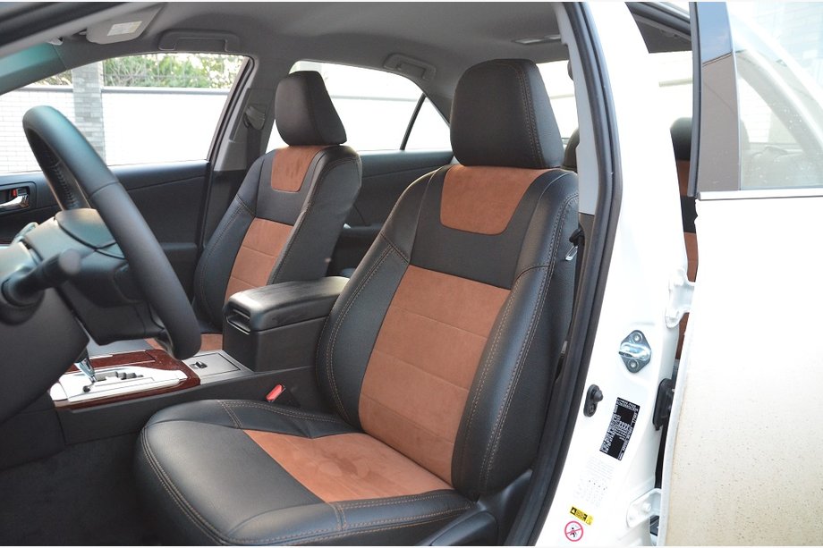 Toyota Camry 2011–2017 Car Seat Covers (Leatherette & Alcantara Substitute, Elite) Photo 6