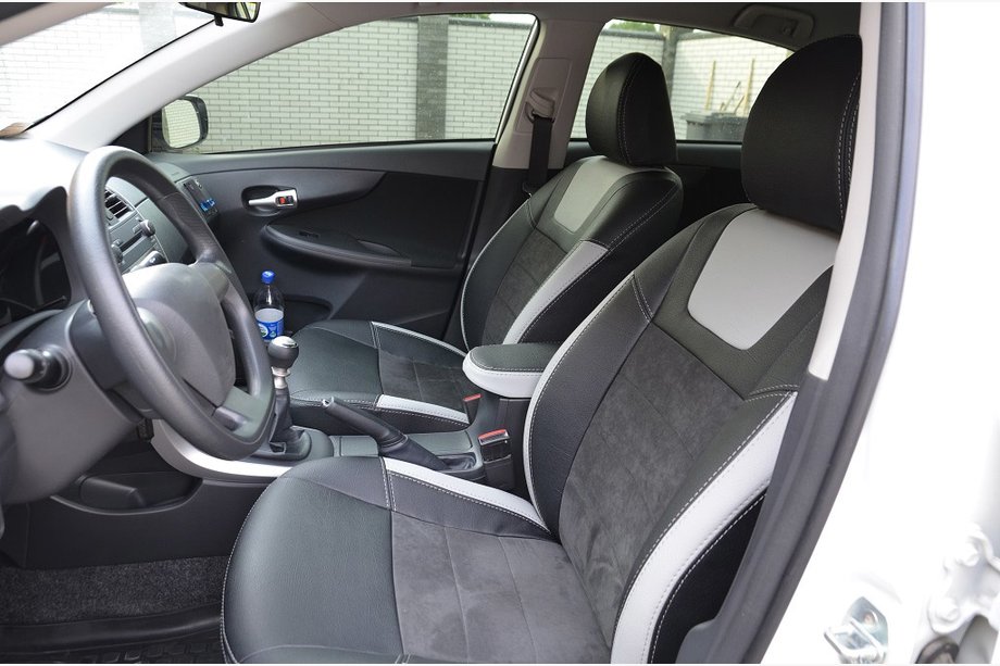 Toyota Corolla 2007-2013 Original Seat Covers SoyuzAuto Leather Style Image