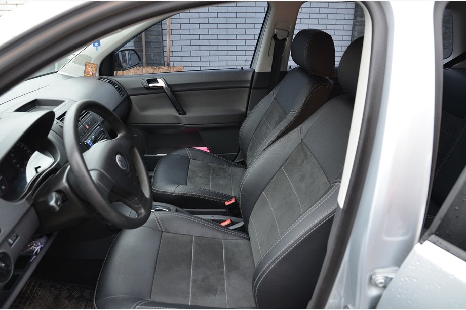 Volkswagen Polo 2001-2009 Car Seat Covers SoyuzAuto Leather-Style Image