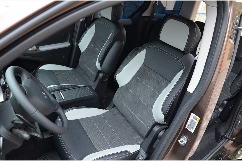 Peugeot Partner Tepee 2008-2018 New! Car Seat Covers SoyuzAuto Leather Style Image