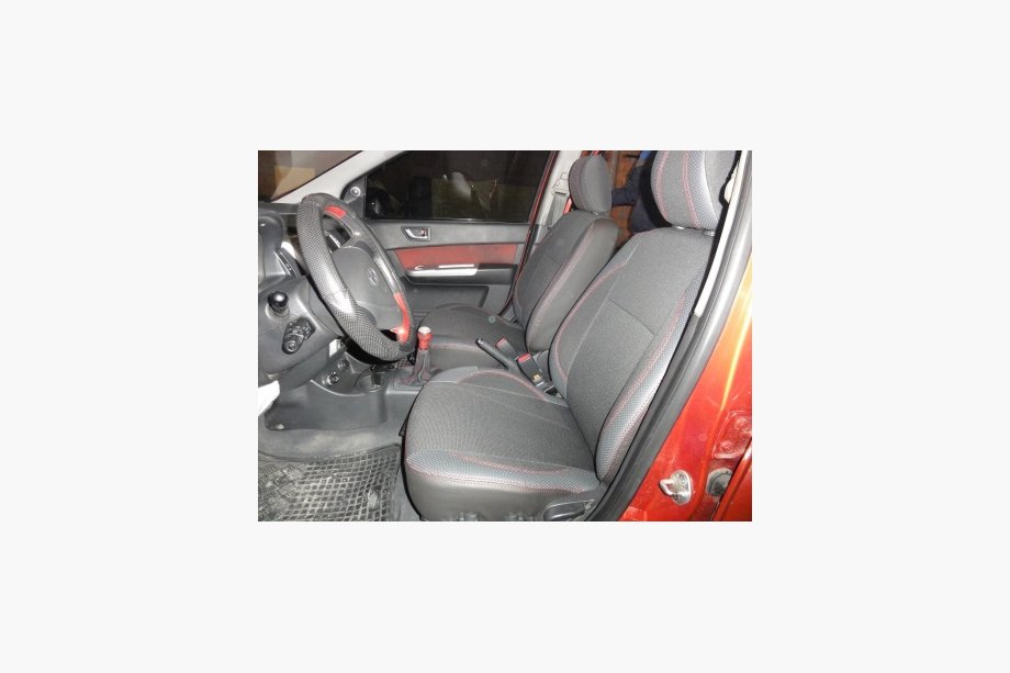Hyundai Getz 2002- Car Seat Covers (Leatherette+Fabric) Image