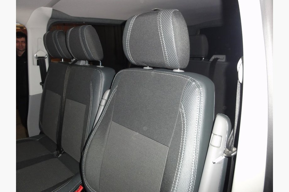 Volkswagen T5 Caravelle 2004-2010 Car Seat Covers (Eco Leather and Fabric, Premium) Image