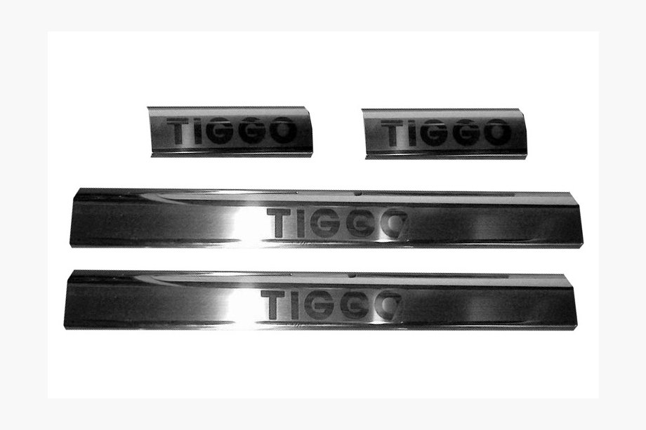 Chery Tiggo 1 2005-2016 Carmos Door Sill Protectors (4 pcs, Stainless Steel) Image
