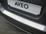 Chevrolet Aveo T250 2005-2011 Rear bumper protector Nataniko (stainless steel) photo 1
