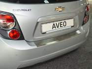 Chevrolet Aveo T300 2011-2020 Rear bumper protector with lip Nataniko (stainless steel) photo 1