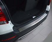 Chevrolet Captiva 2006-2019 Rear bumper protector with edge NataNika (2011+, stainless steel) photo 1