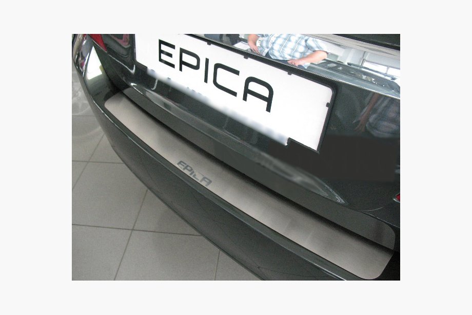 Chevrolet Epica 2006-2014 Rear bumper protector Natanika (stainless steel) Image