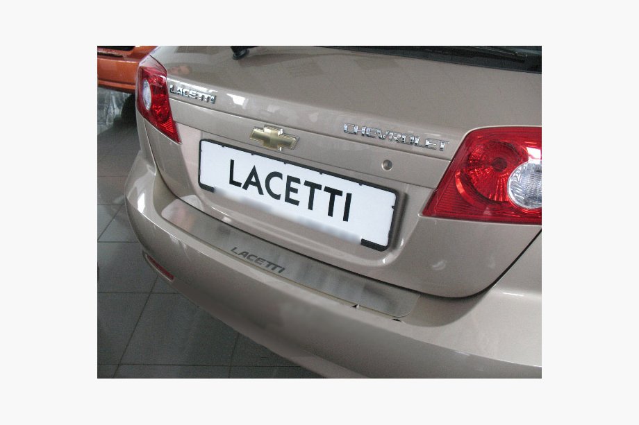 Chevrolet Lacetti 2003-2024 Rear bumper protector Natanika (stainless steel) Hatchback Image