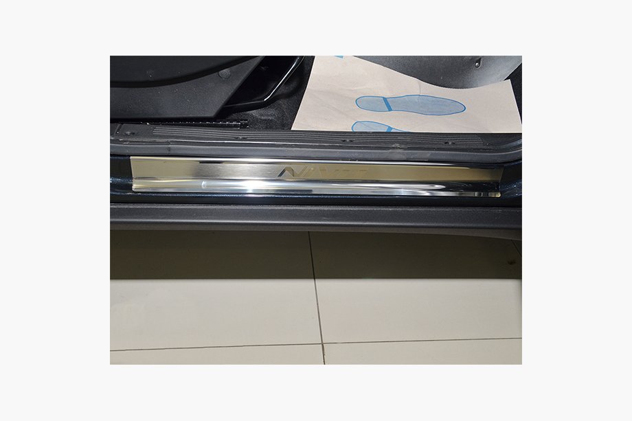 Chevrolet Niva 1998-2020 Door Sill Covers Nataniko (4 pcs, Stainless Steel) Premium - 3M Tape, 0.8 mm Image