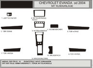 Chevrolet Evanda 2000-2006 Dashboard Trim Covers (Hartman) Aluminum photo 1