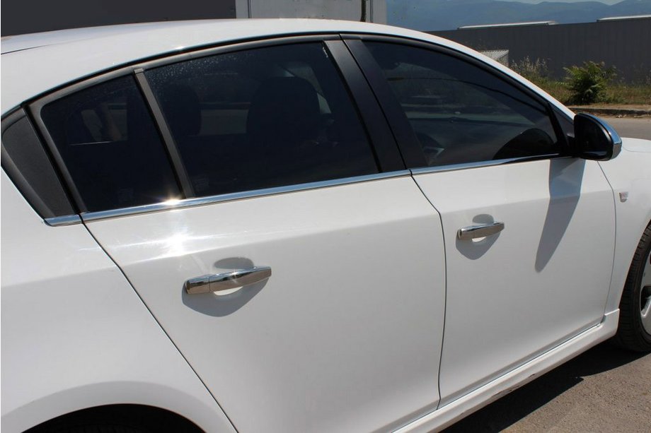 Chevrolet Cruze 2009–2015 Stainless Steel Window Trim HB, Carmos - Turkish Steel Image