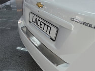 Chevrolet Lacetti 2003-2024 Rear bumper protector with lip Natanika (stainless steel) photo 1